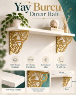 Yay Burcu Duvar Rafı 18x80 cm – Dolunay - Görsel 3